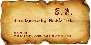 Brestyenszky Medárda névjegykártya
